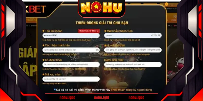 Hướng dẫn đăng ký tài khoản tại 8kbet